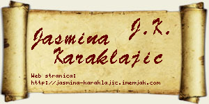Jasmina Karaklajić vizit kartica